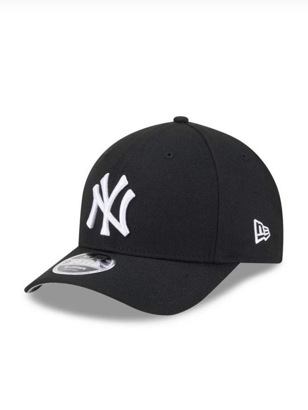 New Era Black Cap with White NY Embroidery